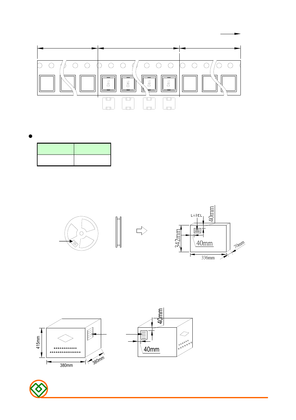 Carton: middle packaging : 3 reel /box, External packaging : 5 box / carton, 40mm 4 0 m m | Mag Layers USA MMD-04BZ-SERIES-S1 User Manual | Page 5 / 5