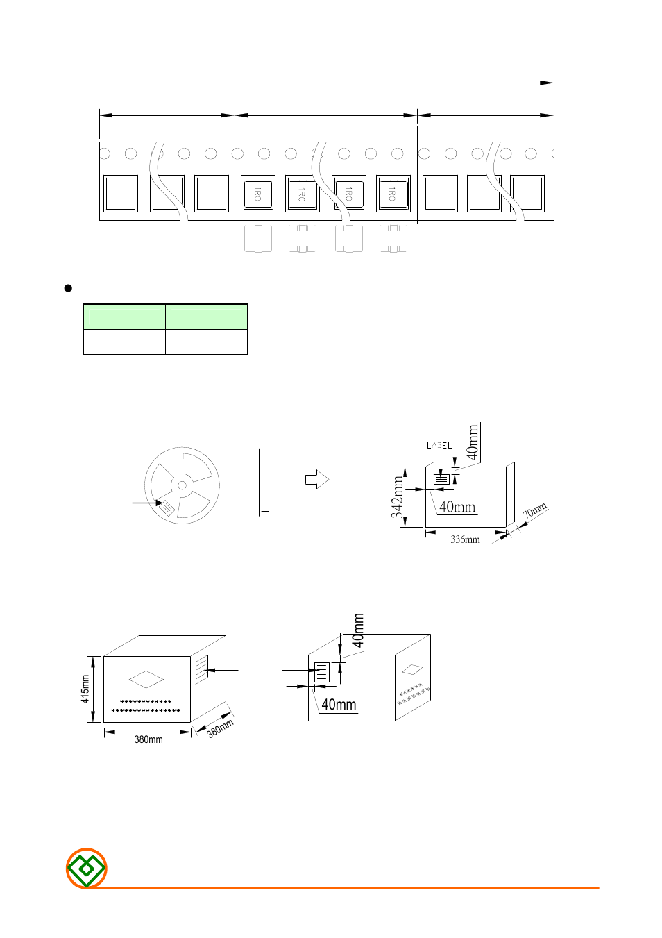 Carton: middle packaging : 3 reel /box, External packaging : 5 box / carton, 40mm 4 0 m m | Mag Layers USA MMD-04BZ-SERIES-V1 User Manual | Page 5 / 5