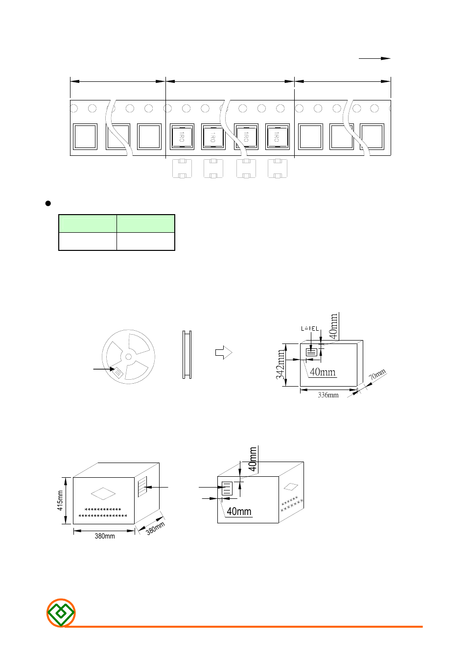 Carton: middle packaging : 3 reel /box, External packaging : 5 box / carton, 40mm 4 0 m m | Mag Layers USA MMD-04BZ-SERIES-V2 User Manual | Page 5 / 5