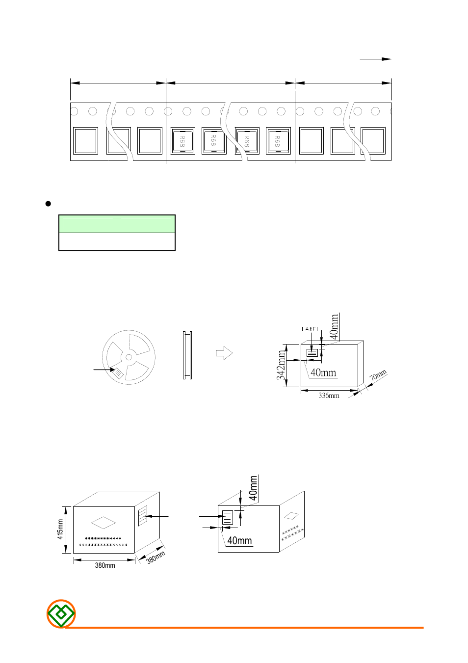 Carton: middle packaging : 3 reel /box, External packaging : 5 box / carton, 40mm 4 0 m m | Mag Layers USA MMD-06AB-SERIES-S1 User Manual | Page 6 / 6