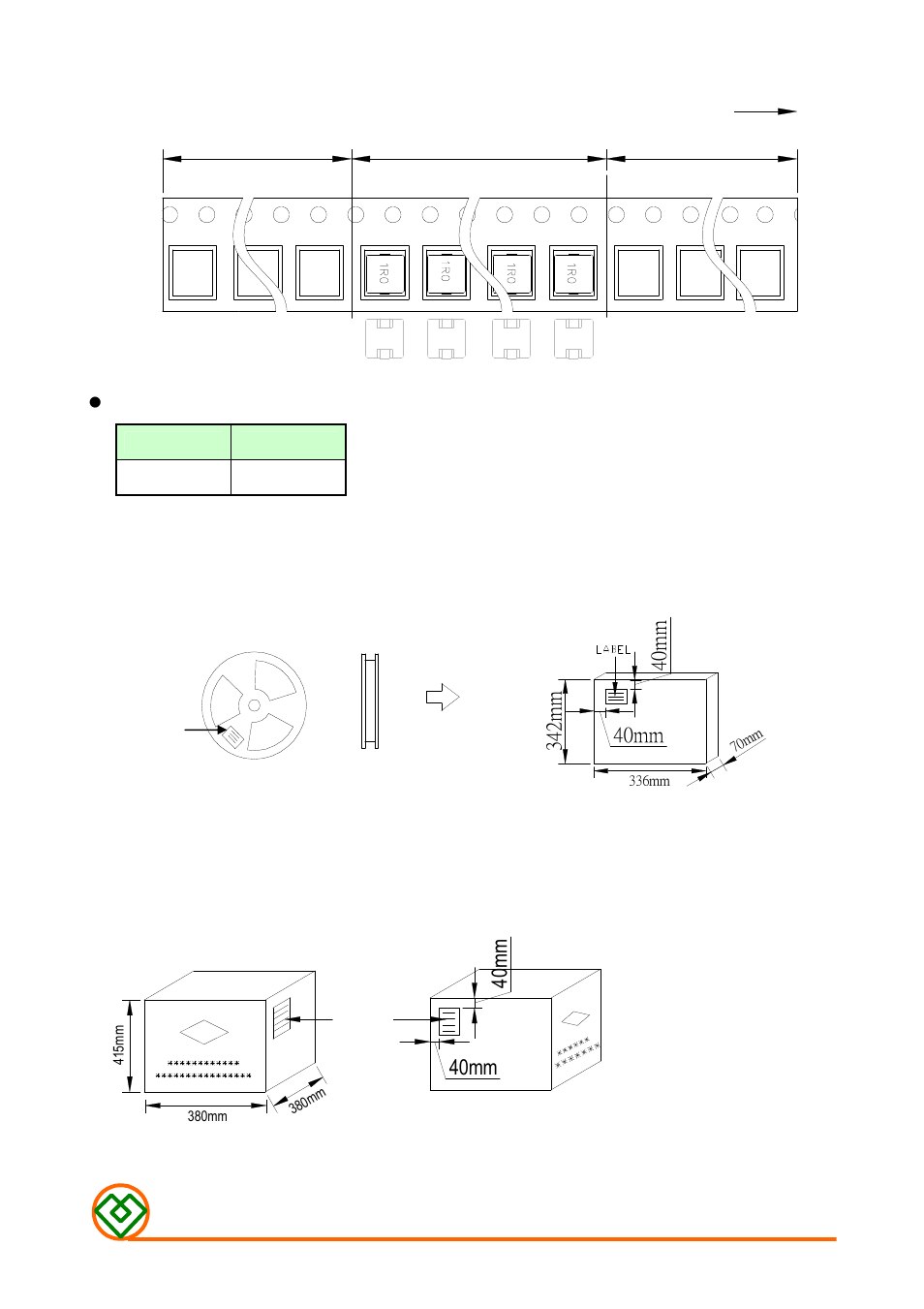 Carton: middle packaging : 3 reel /box, External packaging : 5 box / carton, 40mm 4 0 m m | Mag Layers USA MMD-06AH-SERIES-V1 User Manual | Page 6 / 6