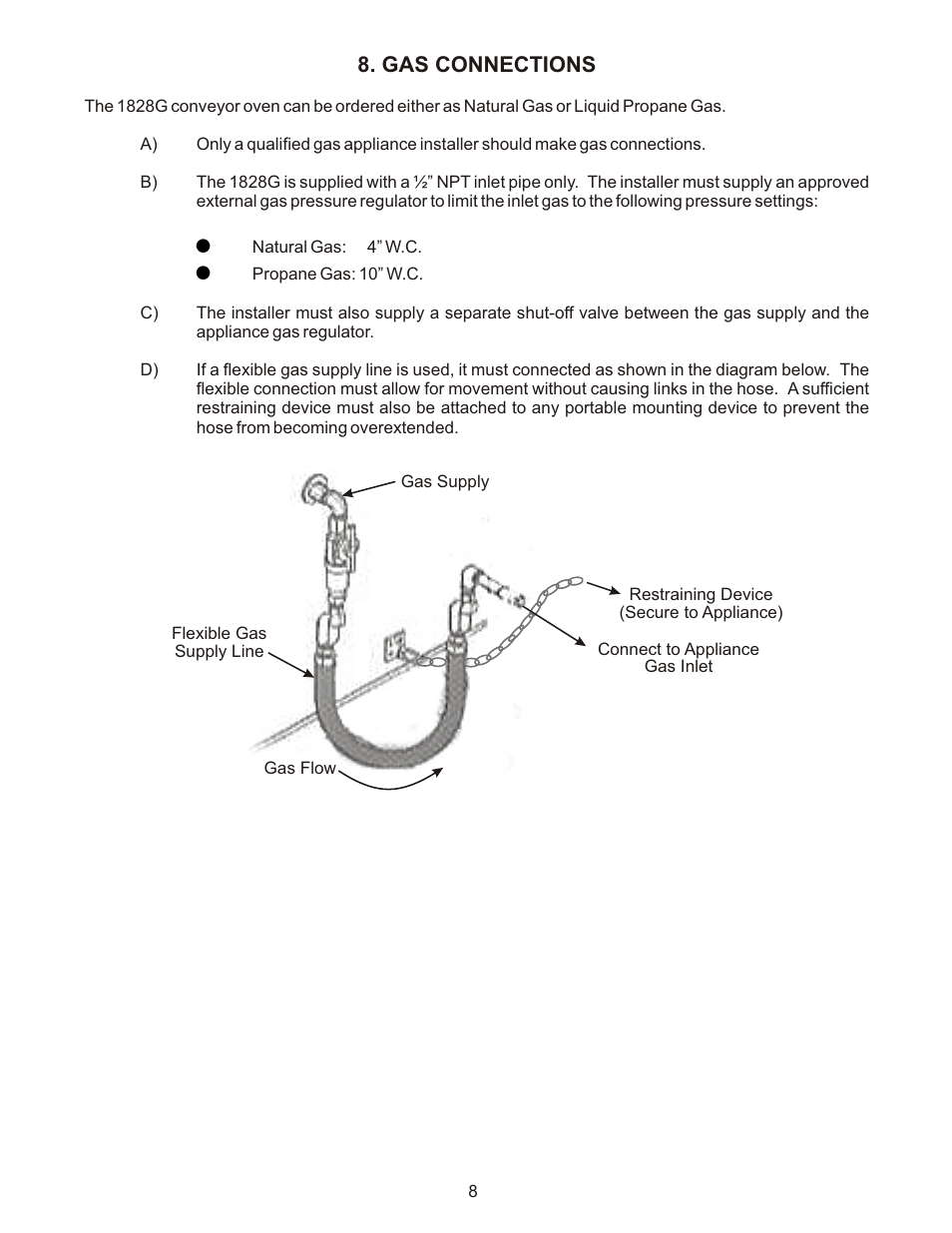 Bakers Pride COUNTERTOP VH1828G User Manual | Page 8 / 32