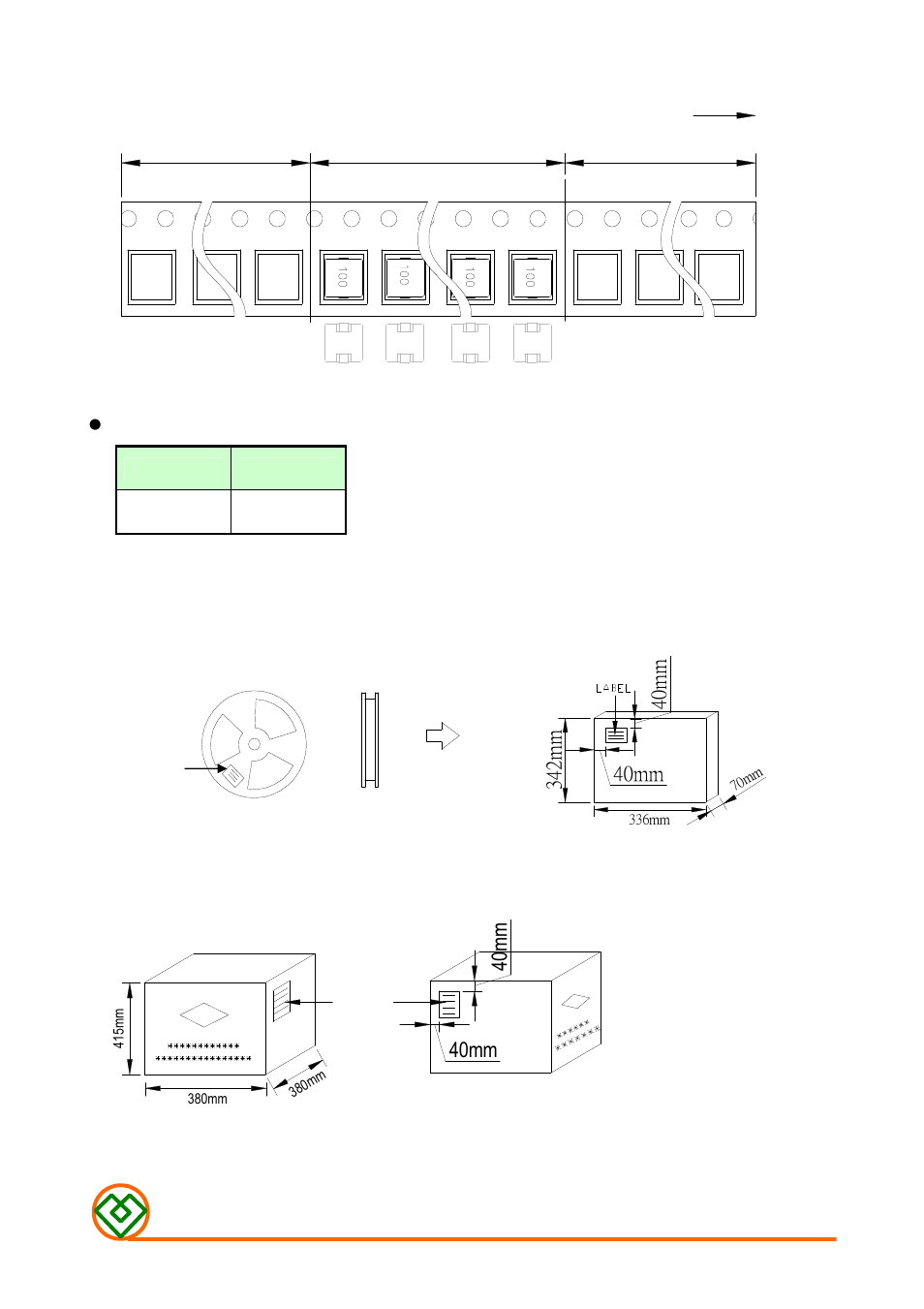 Carton: middle packaging : 2 reel /box, External packaging : 5 box / carton, 40mm 4 0 m m | Mag Layers USA MMD-10CZ-SERIES-X2 User Manual | Page 6 / 6