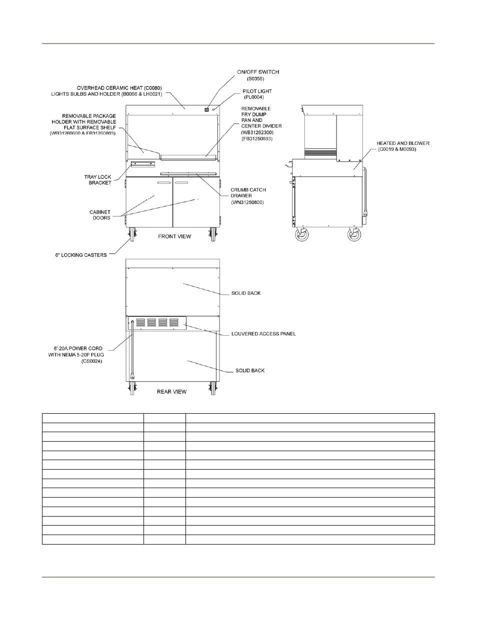 Hfws | Bakers Pride Fry Warmer HFWS User Manual | Page 17 / 20