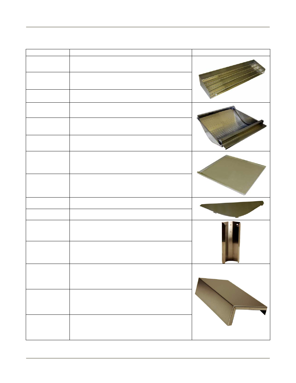 Accessories | Bakers Pride Fry Warmer HFWS User Manual | Page 18 / 20