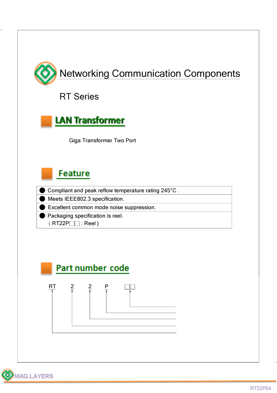 Mag Layers USA RT22P04 User Manual | 7 pages