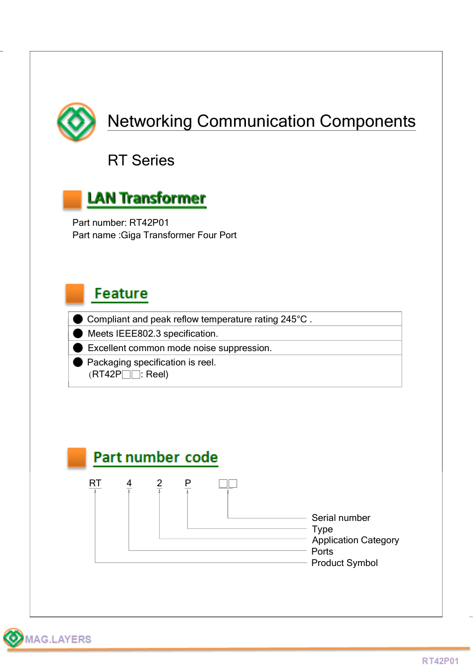 Mag Layers USA RT42P01 User Manual | 6 pages