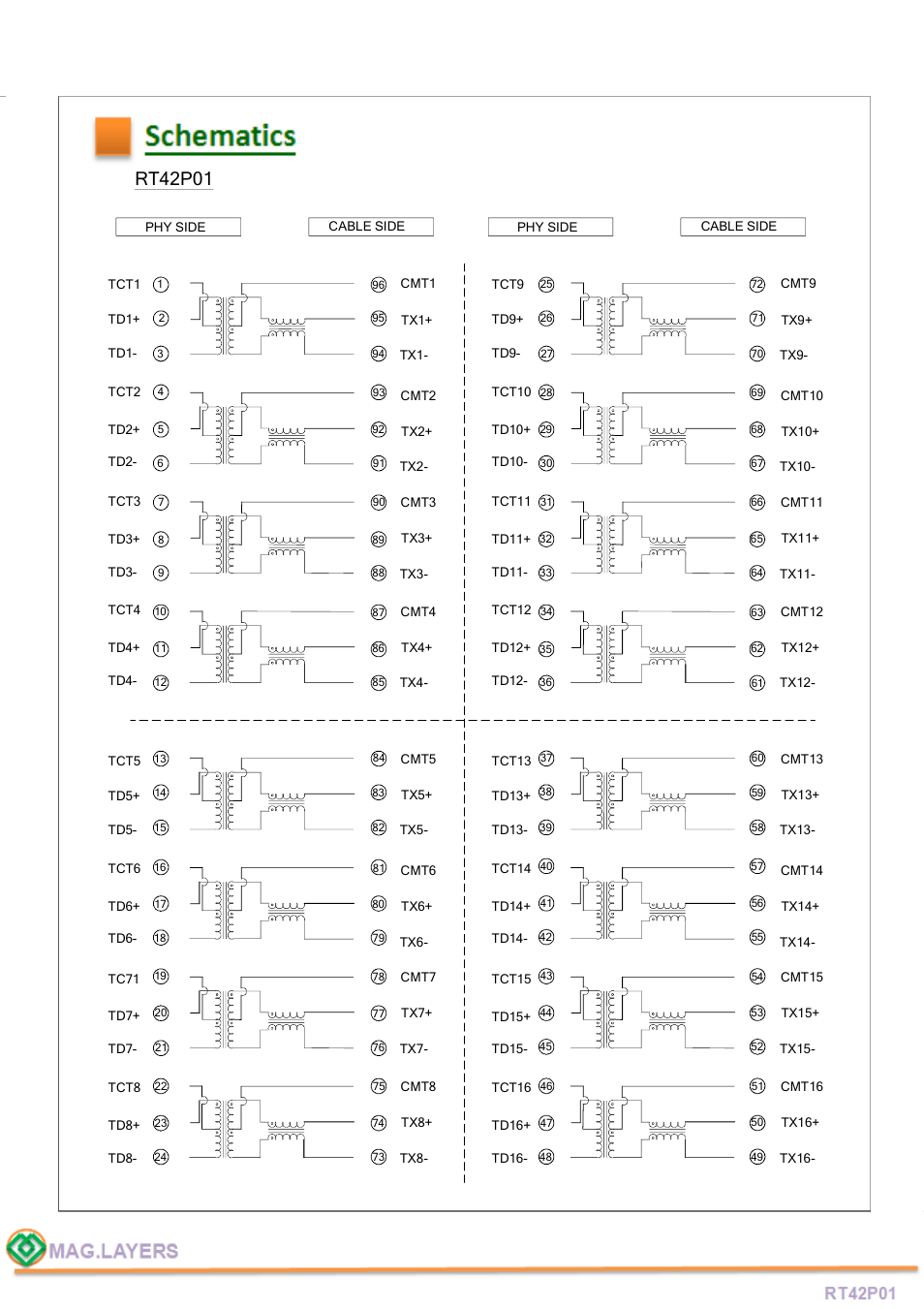 Schematics, Rt42p01 | Mag Layers USA RT42P01 User Manual | Page 4 / 6