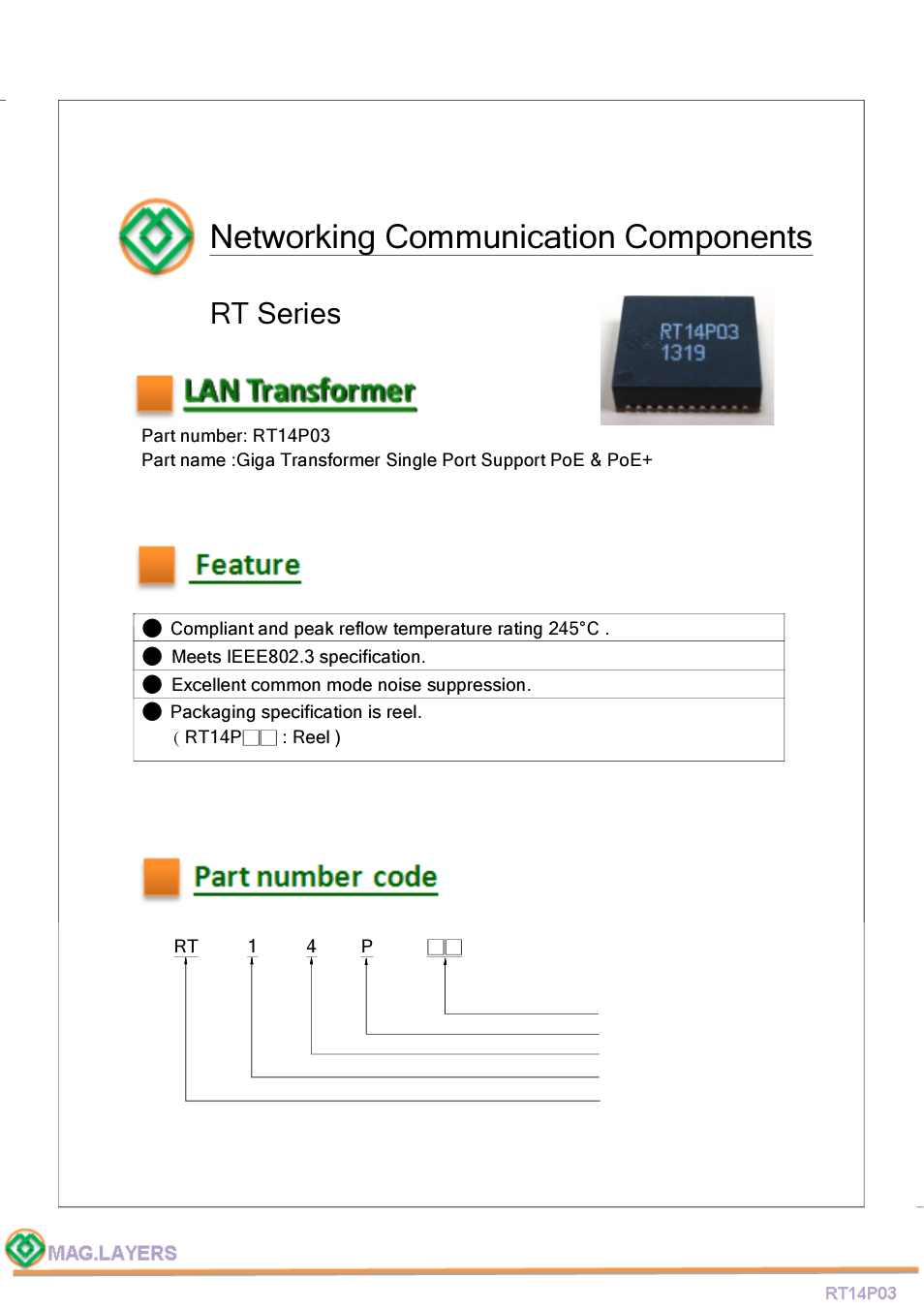 Mag Layers USA RT14P03 User Manual | 7 pages