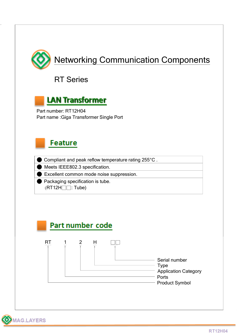 Mag Layers USA RT12H04 User Manual | 5 pages