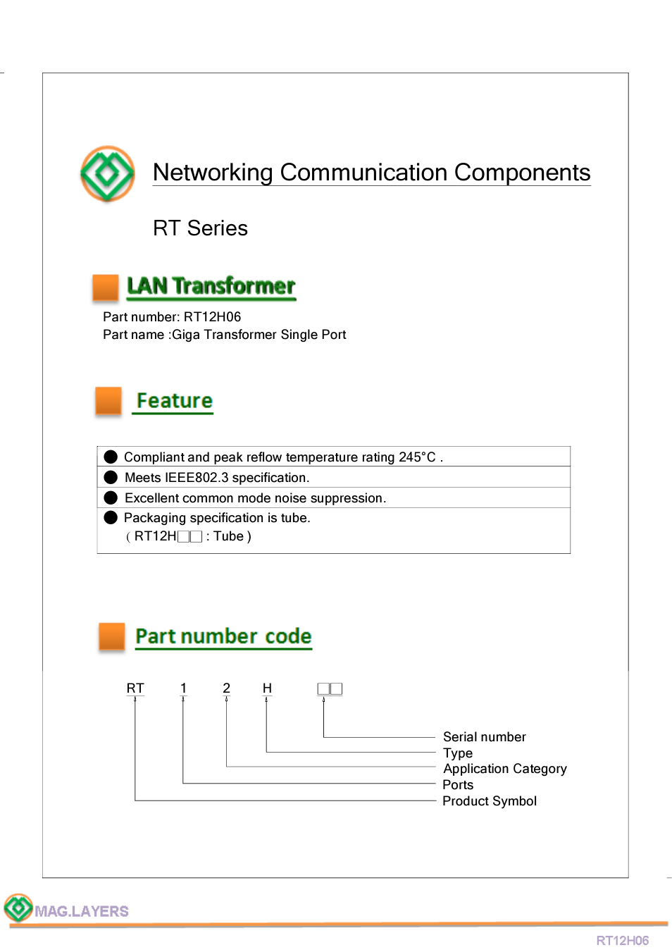 Mag Layers USA RT12H06 User Manual | 6 pages