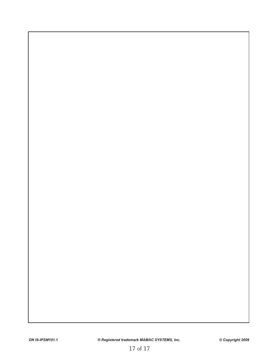 Ip_sm_101_17 | MAMAC Systems IP-SM-101 User Manual | Page 18 / 18