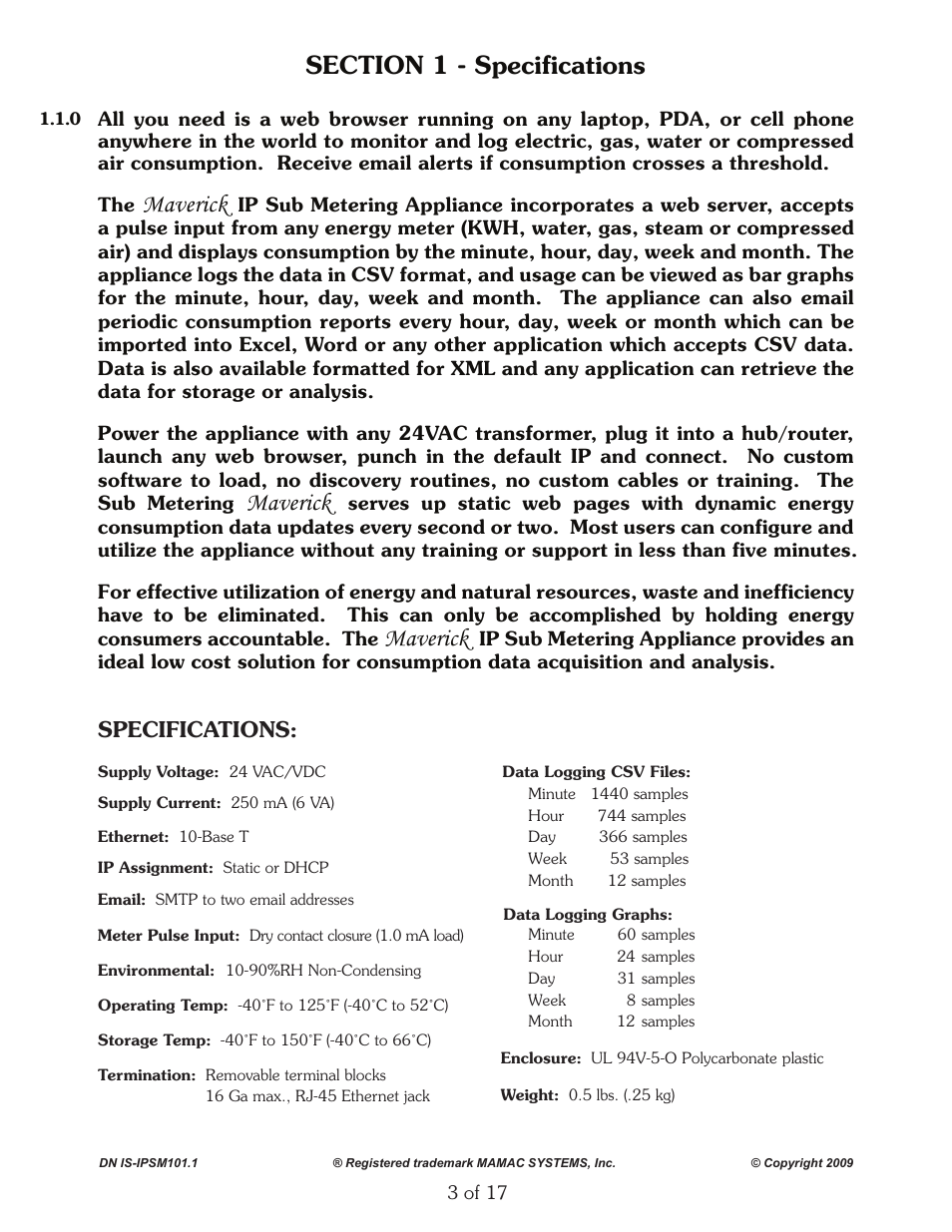 Ip_sm_101_03, Maverick | MAMAC Systems IP-SM-101 User Manual | Page 4 / 18