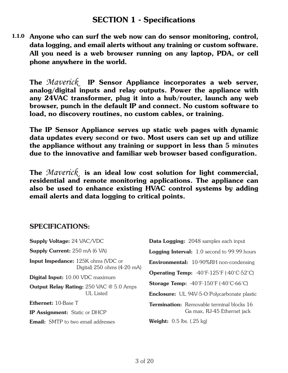 Pdf 3, Maverick | MAMAC Systems IP-PC-101-44-VDC User Manual | Page 4 / 21