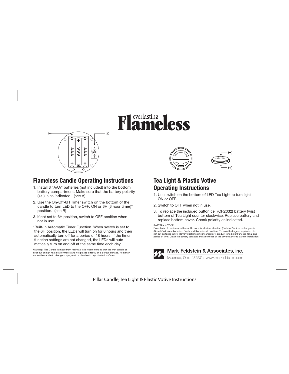 Mark Feldstein & Associates 27 Piece Flameless Candle Set User Manual | 1 page