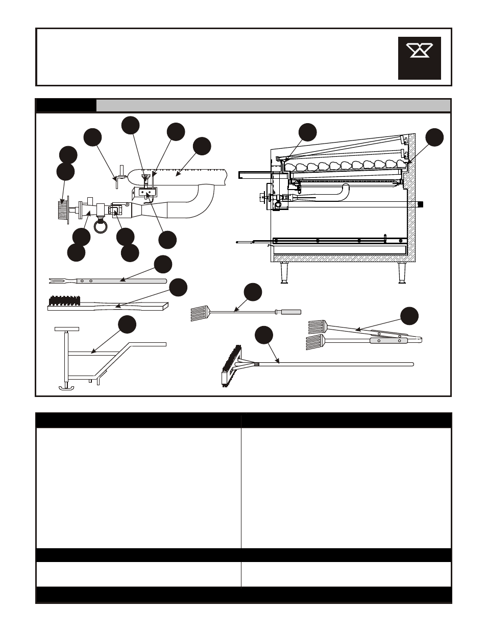 Ctb-24r/gs, Gas char broiler, Burner / accessories / supports | Bakers Pride CTB-24R/GS User Manual | Page 4 / 4