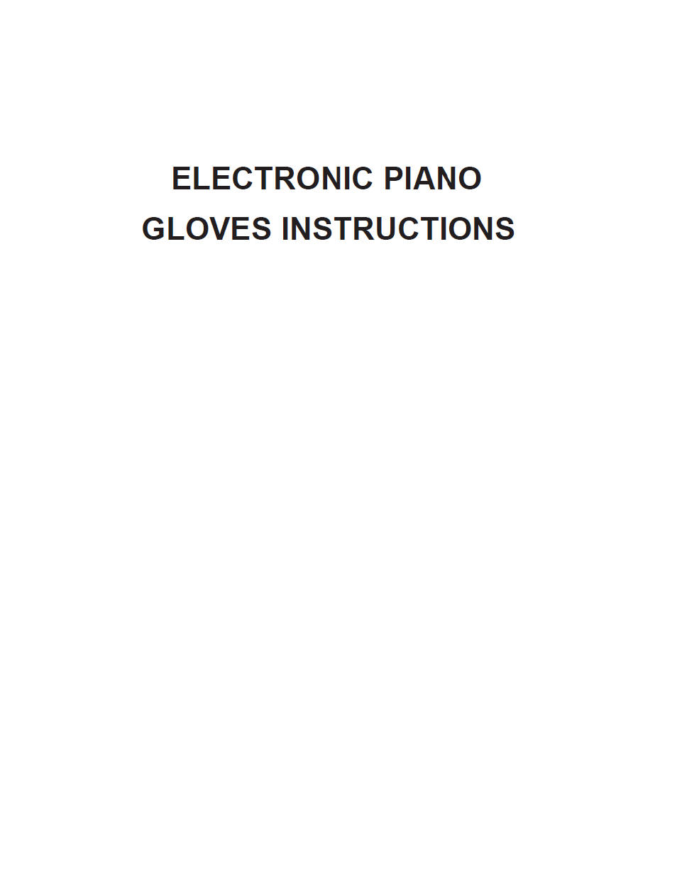 Mark Feldstein & Associates Piano Gloves User Manual | 11 pages