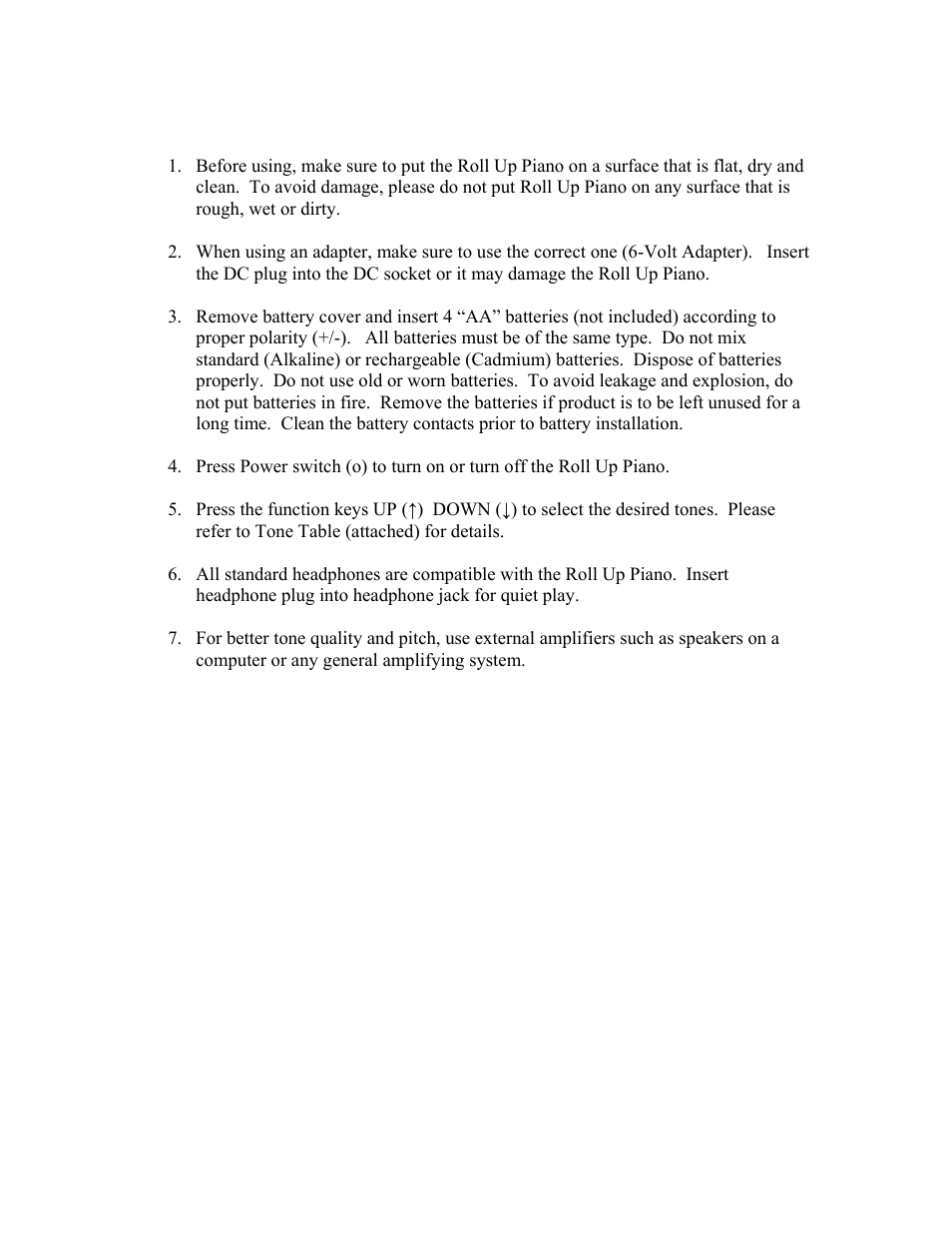Mark Feldstein & Associates Roll-Up Piano User Manual | Page 11 / 18