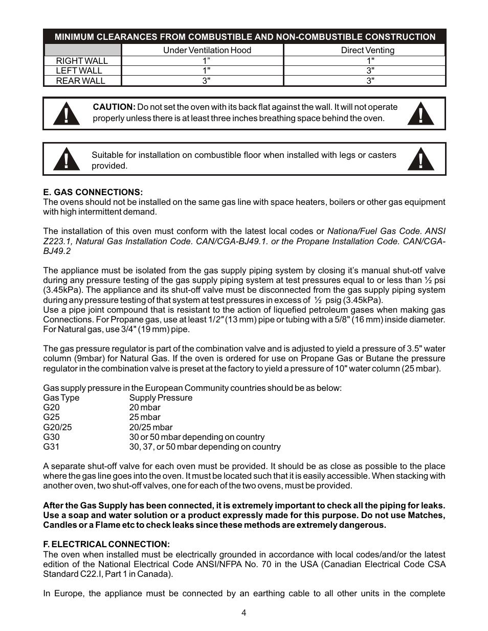 Bakers Pride CO1-G User Manual | Page 4 / 16