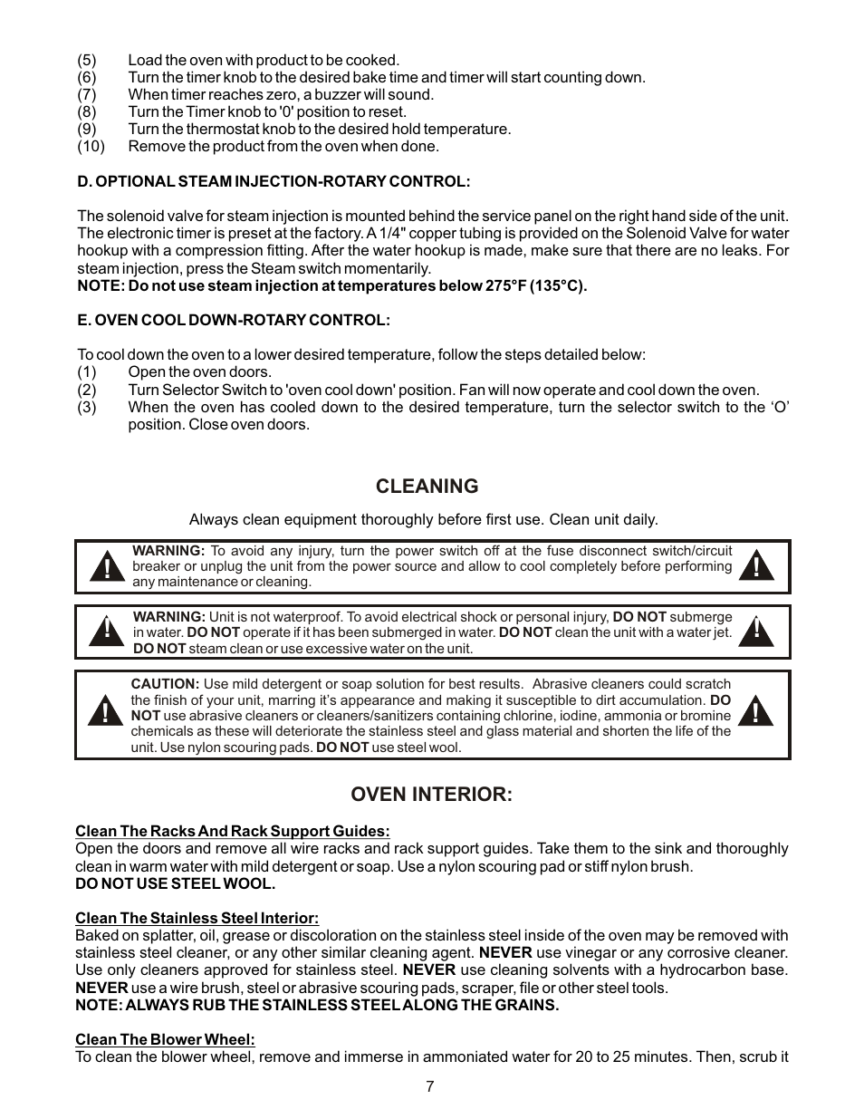Bakers Pride CO1-G User Manual | Page 7 / 16