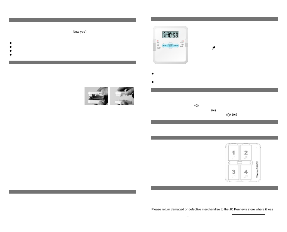 Mark Feldstein & Associates Alarm Pill Box User Manual | 1 page