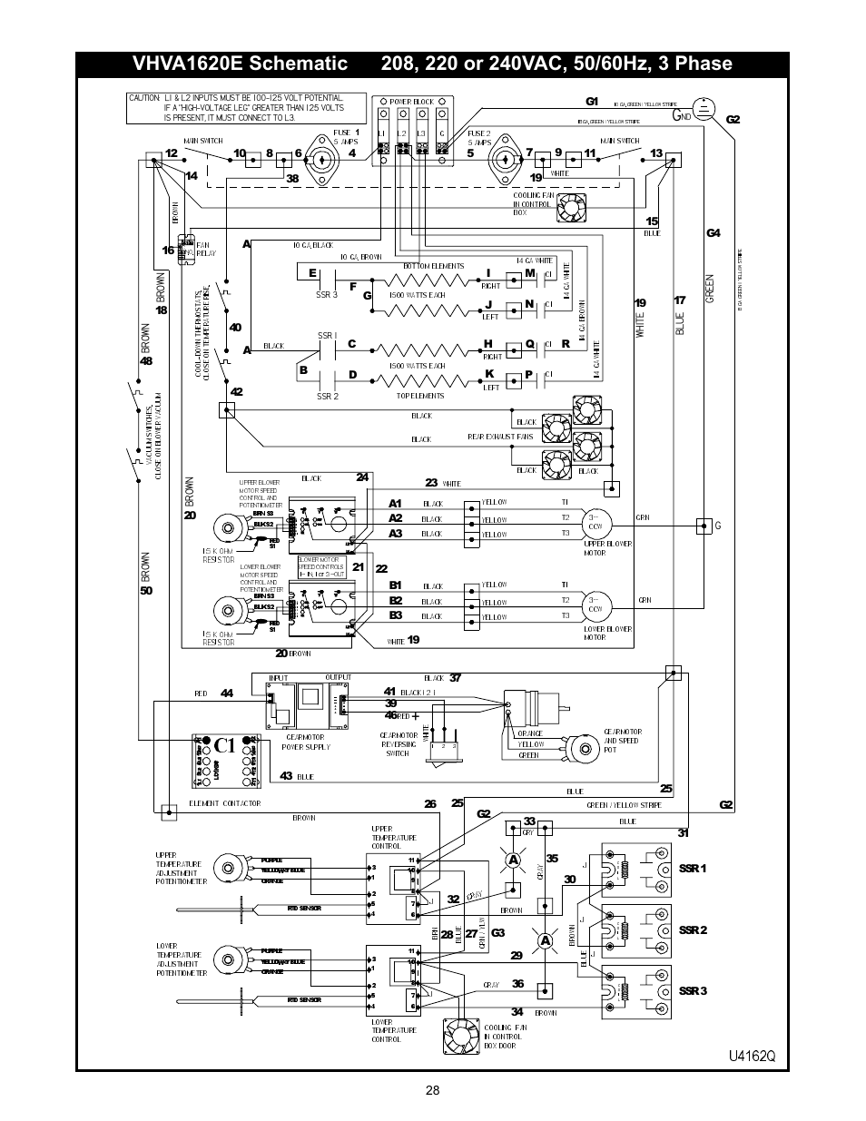 Bl ue gr een, Wh ite, Br ow n | Bakers Pride VH1828E User Manual | Page 28 / 48