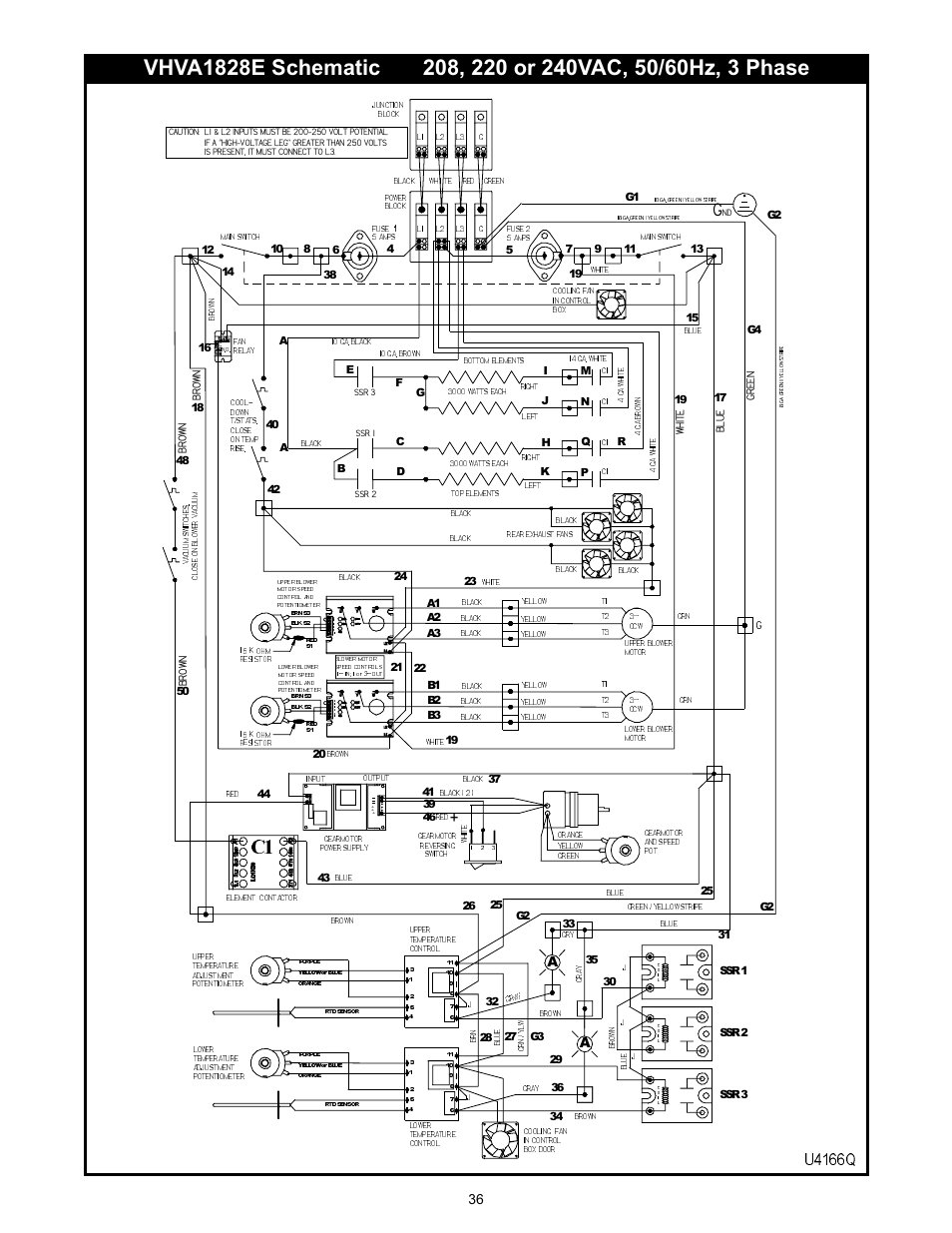 Bakers Pride VH1828E User Manual | Page 36 / 48