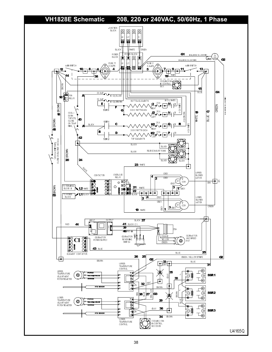 Bakers Pride VH1828E User Manual | Page 38 / 48