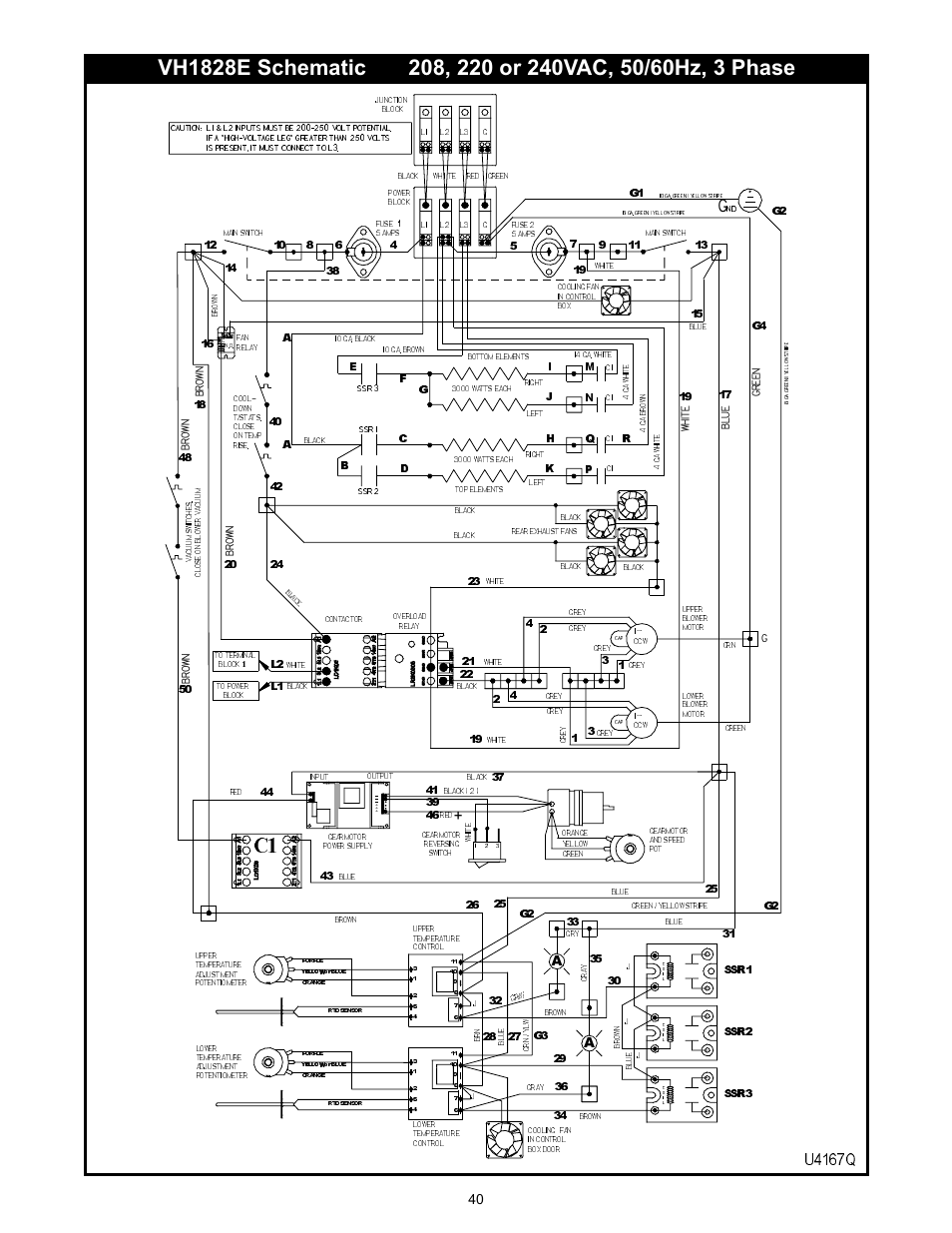 Bakers Pride VH1828E User Manual | Page 40 / 48