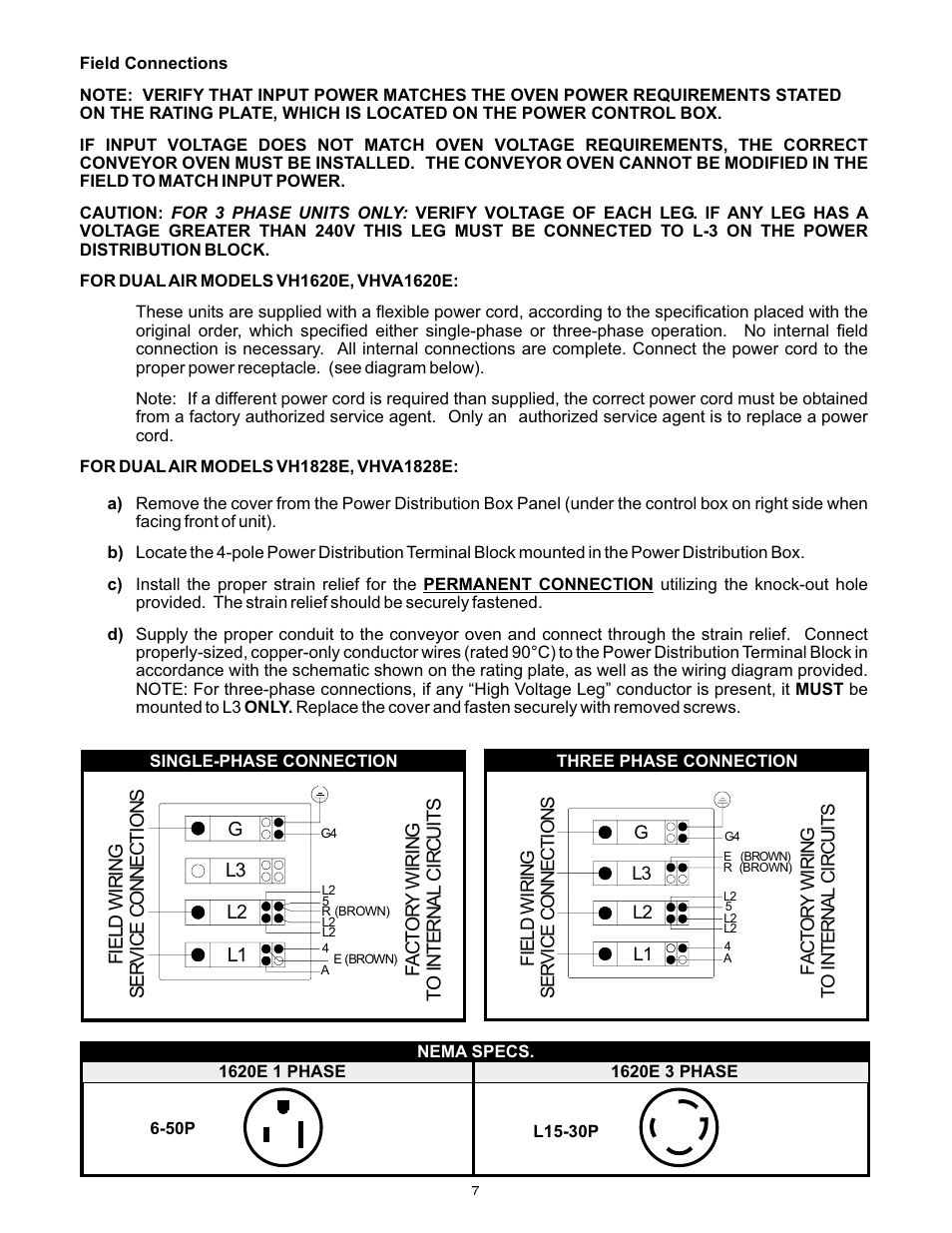 Bakers Pride VH1828E User Manual | Page 7 / 48