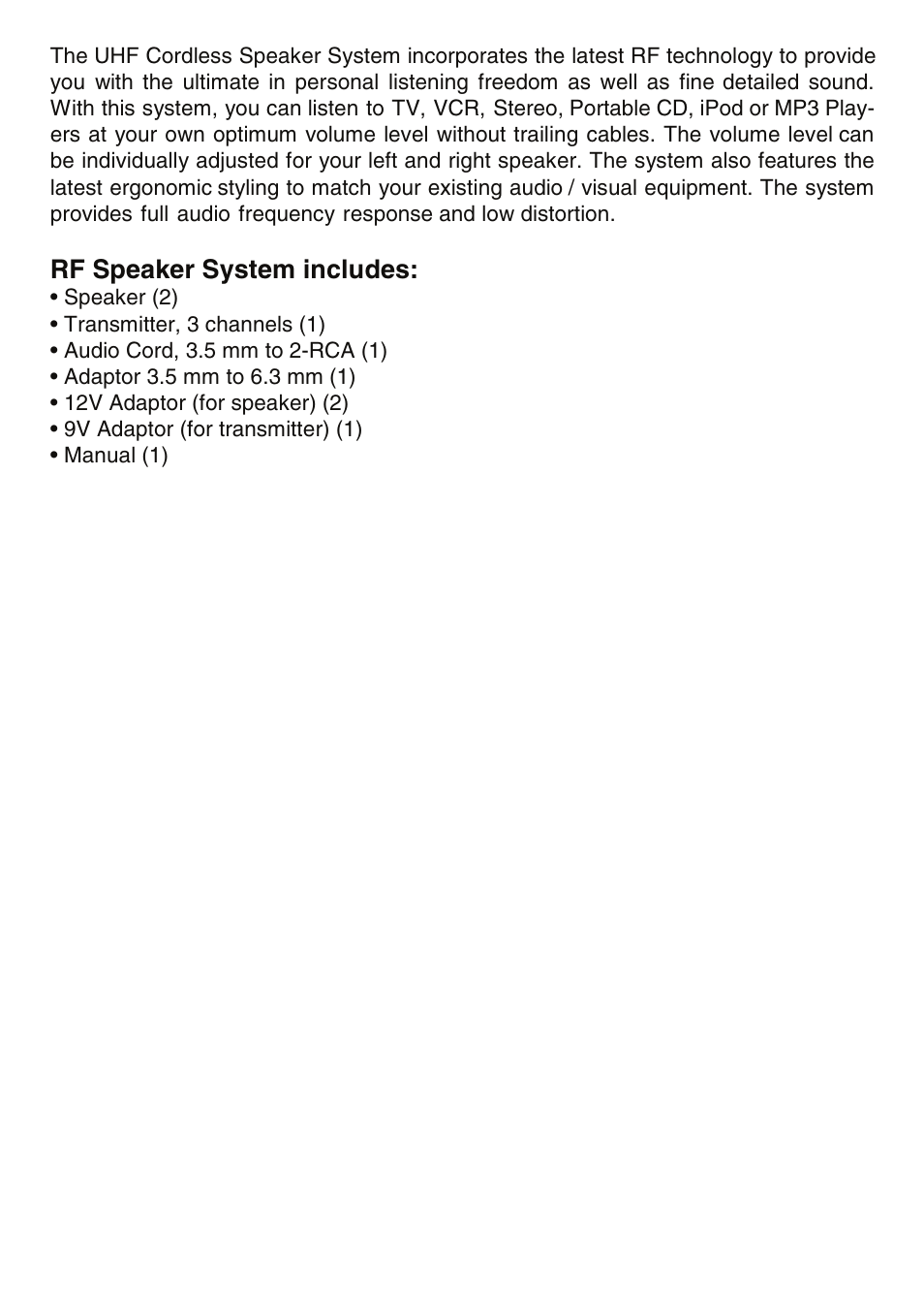 Mark Feldstein & Associates Wireless Indoor Outdoor Bullet Speakers User Manual | Page 3 / 6