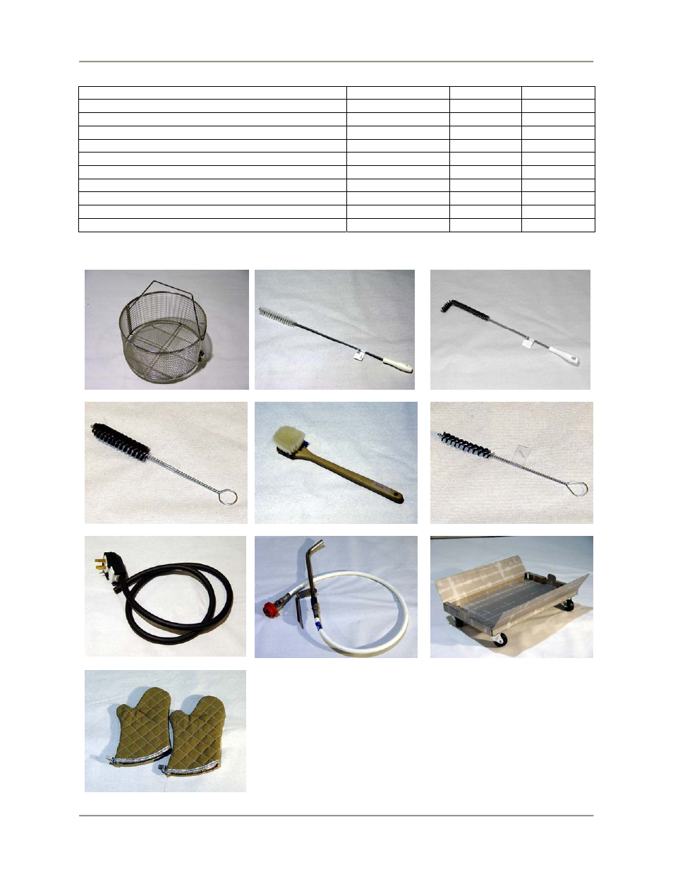 Accessories | BKI FKM-F User Manual | Page 45 / 60