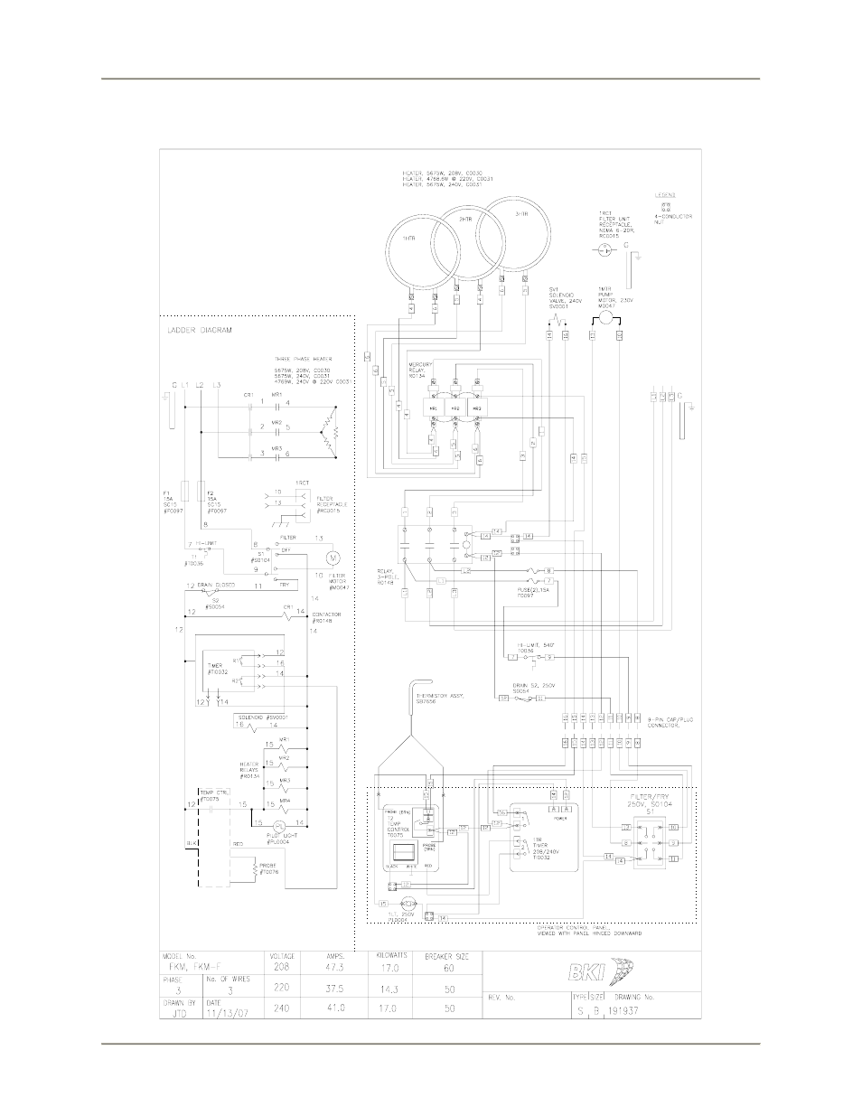 Wiring diagrams | BKI FKM-F User Manual | Page 48 / 60