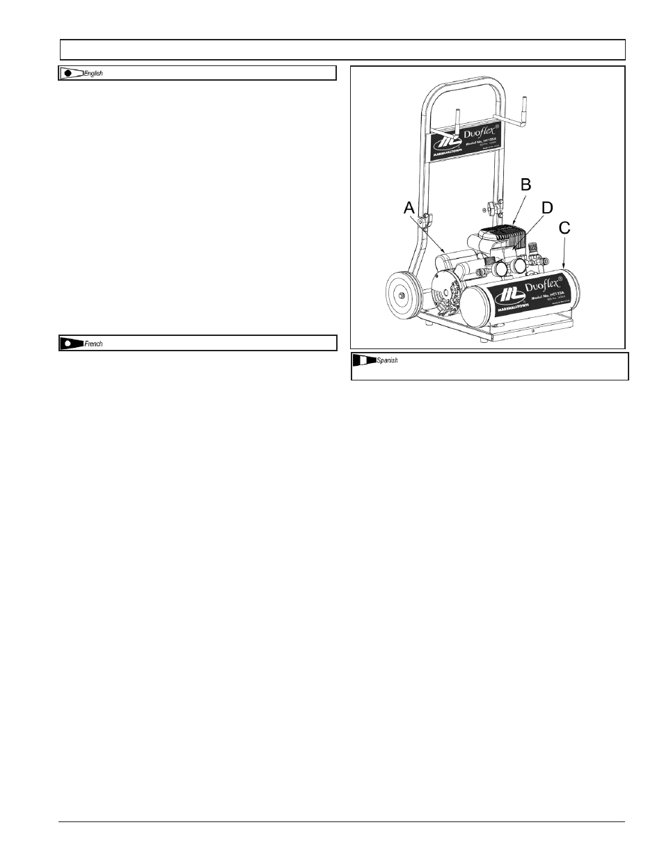 Overview \ vue d’ensemble \ resumen general | Marshalltown HC128A DuoFlex Air Compressor User Manual | Page 6 / 32