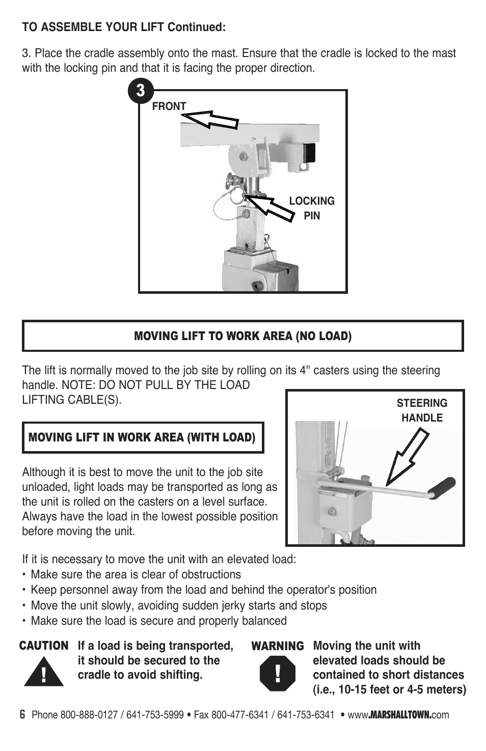 Marshalltown DL11 Drywall Lift User Manual | Page 6 / 48