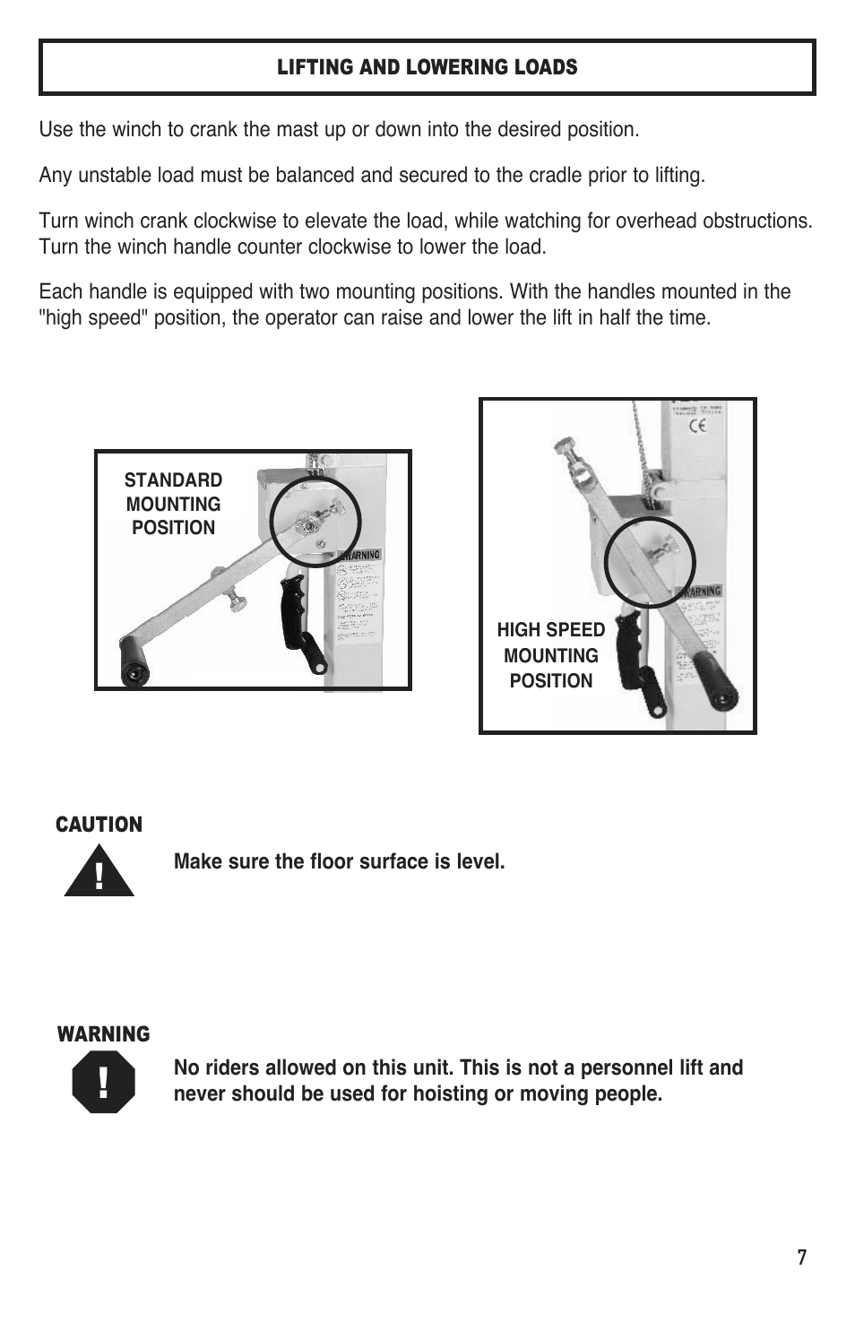 Marshalltown DL11 Drywall Lift User Manual | Page 7 / 48