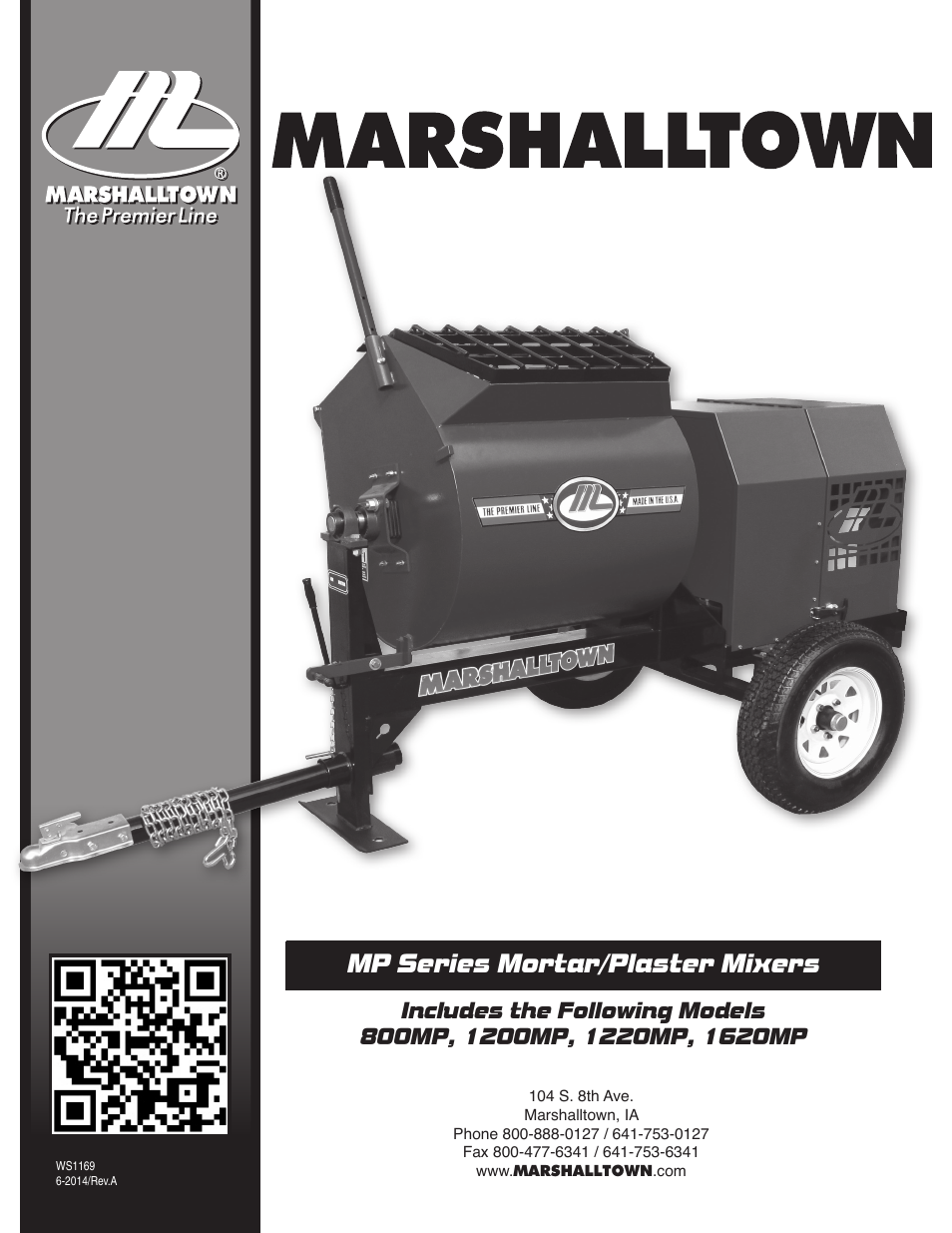 Marshalltown 1220MP Mortar/Plaster Mixer User Manual | 44 pages