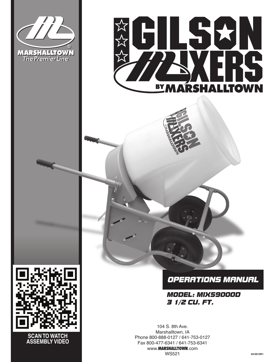 Marshalltown 59000D Wheelbarrow Mixer User Manual | 16 pages