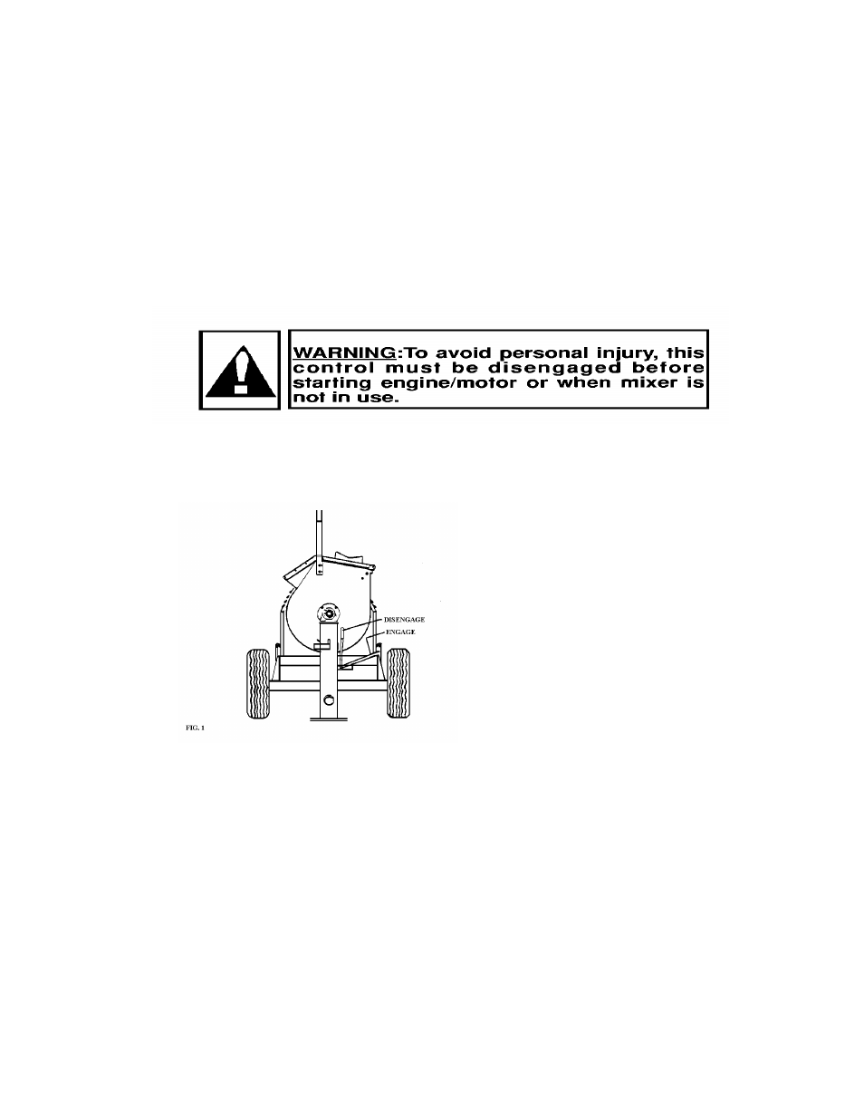 3 – controls and operations drum latch, Clutch control lever, Engine/motor controls | Marshalltown 800MP Mixer User Manual | Page 6 / 18