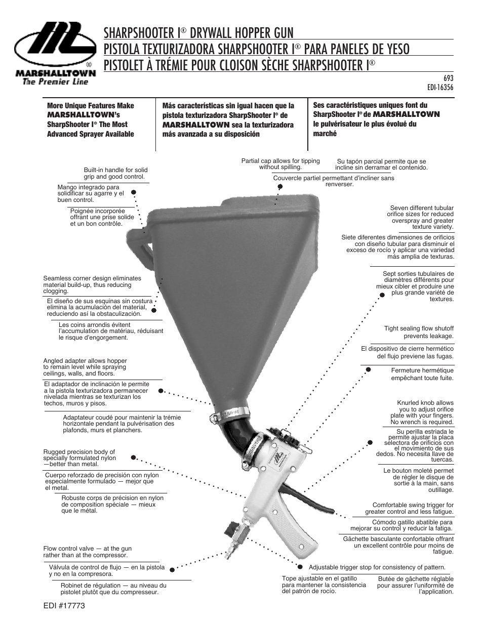 Sharpshooter i | Marshalltown 693 SharpShooter I User Manual | Page 2 / 4