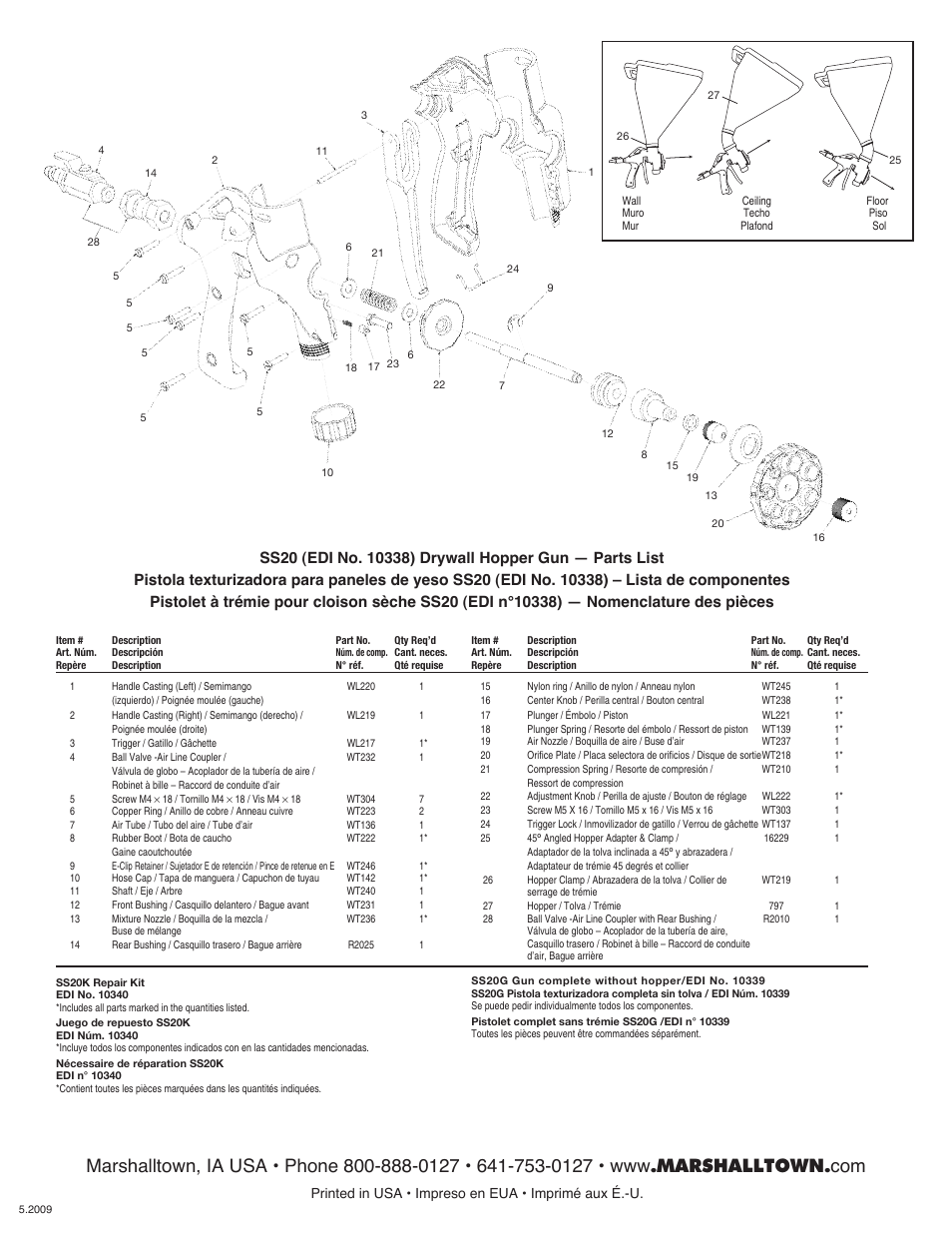 Marshalltown SS20 SharpShooter 2.0 User Manual | 4 pages