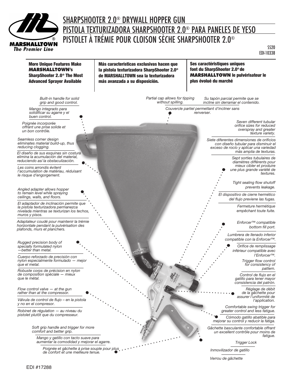 Sharpshooter 2.0 | Marshalltown SS20 SharpShooter 2.0 User Manual | Page 2 / 4