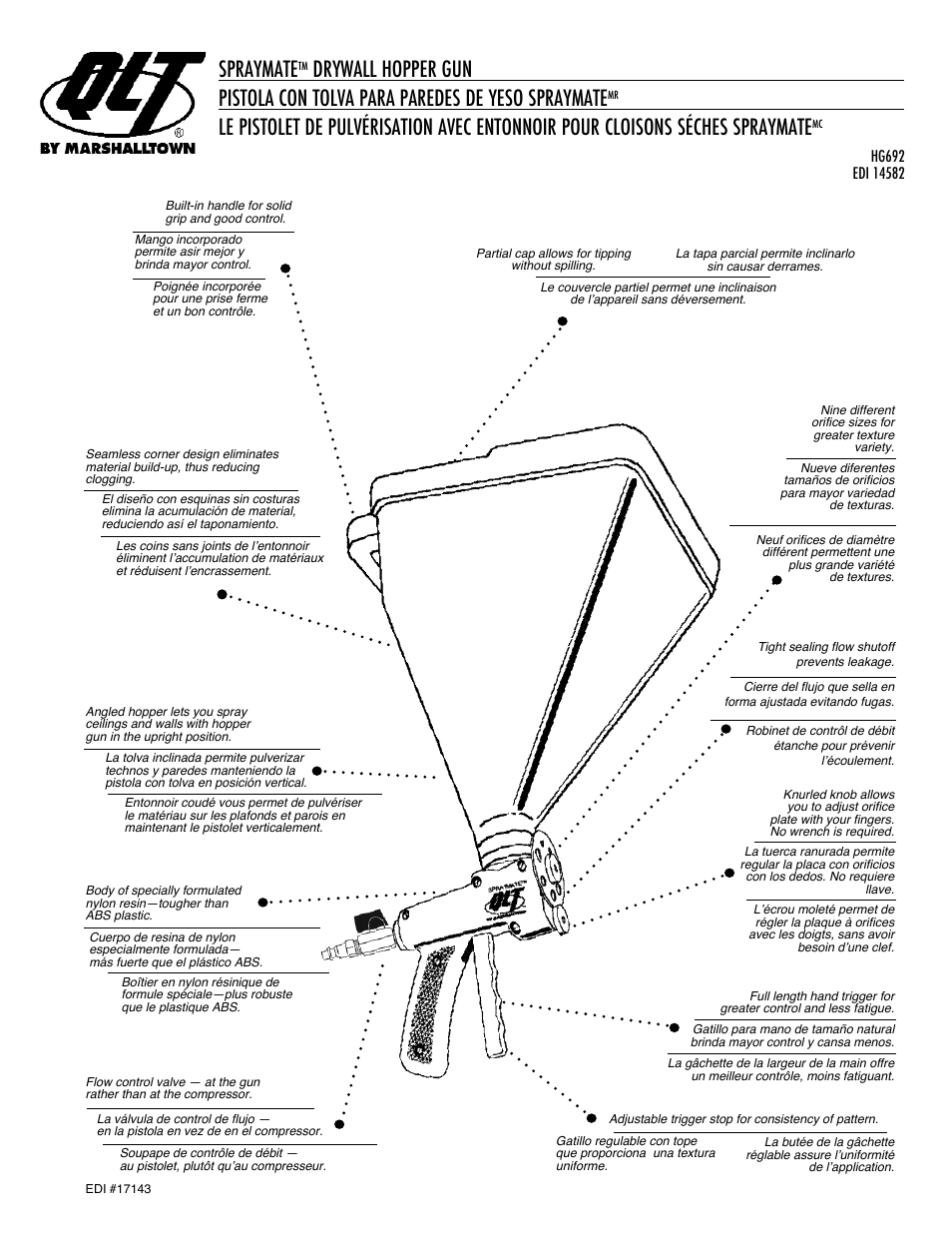 Marshalltown HG692 Spray Mate User Manual | 4 pages