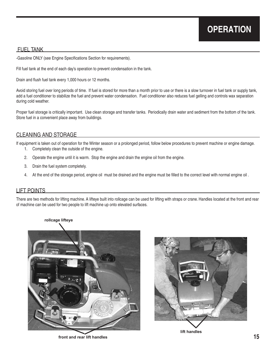 Operation | Marshalltown PC3000T Tectonic Plate Compactor Owner's Manual User Manual | Page 15 / 24