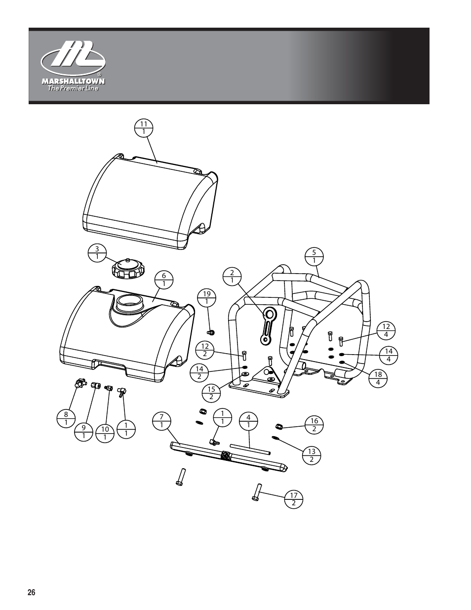 Marshalltown PC3000T Parts Manual User Manual | Page 26 / 36