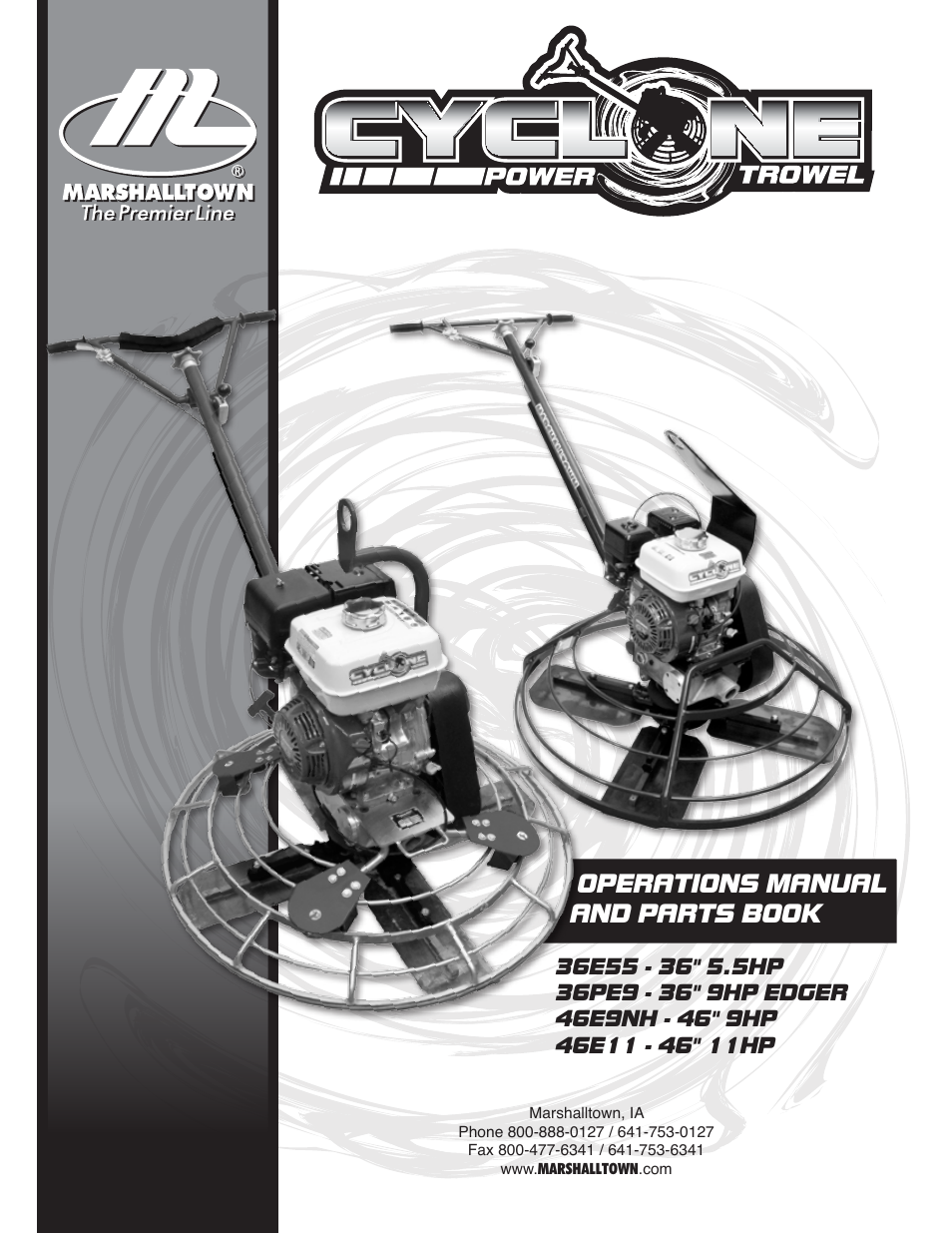 Marshalltown 46E11 Cyclone Power Trowels User Manual | 24 pages