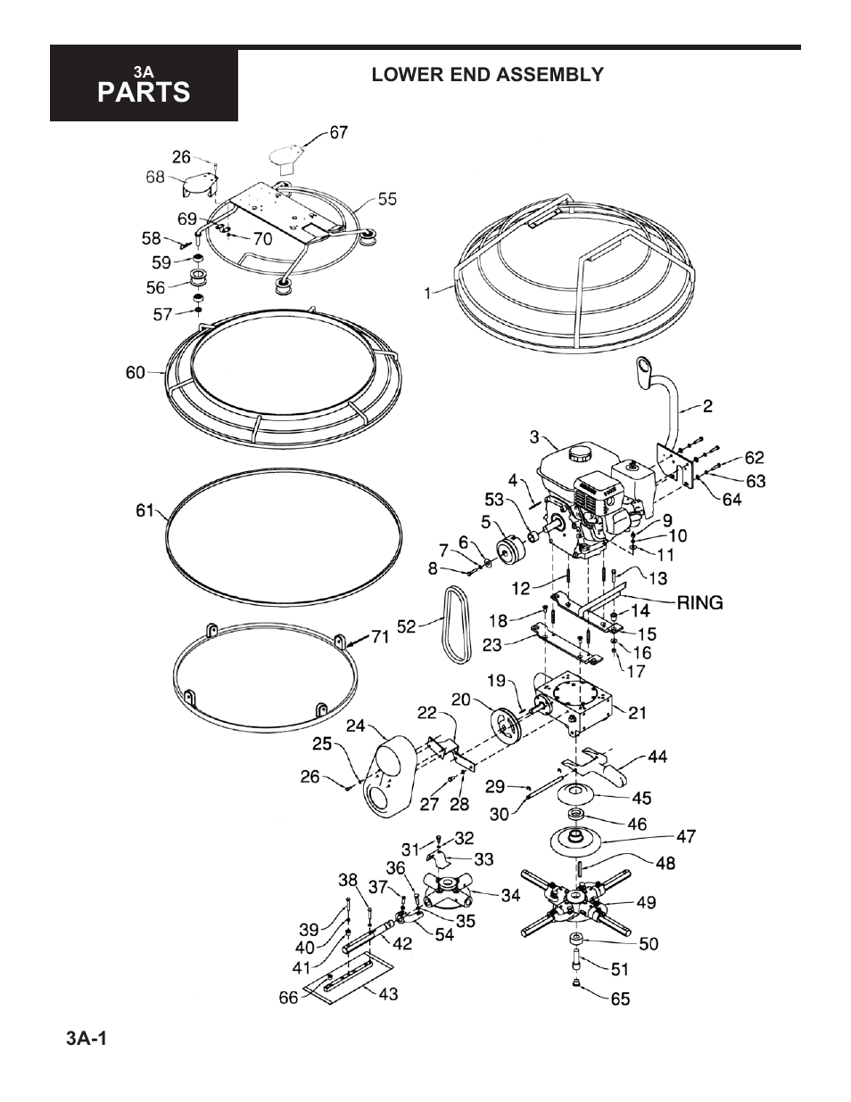 Parts | Marshalltown 46E11 Cyclone Power Trowels User Manual | Page 16 / 24