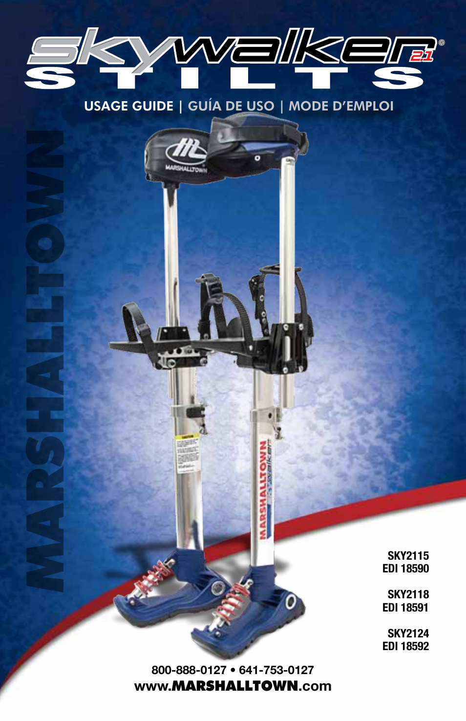 Marshalltown SKY2124 SkyWalker Stilts 2.1 Usage Guide User Manual | 16 pages