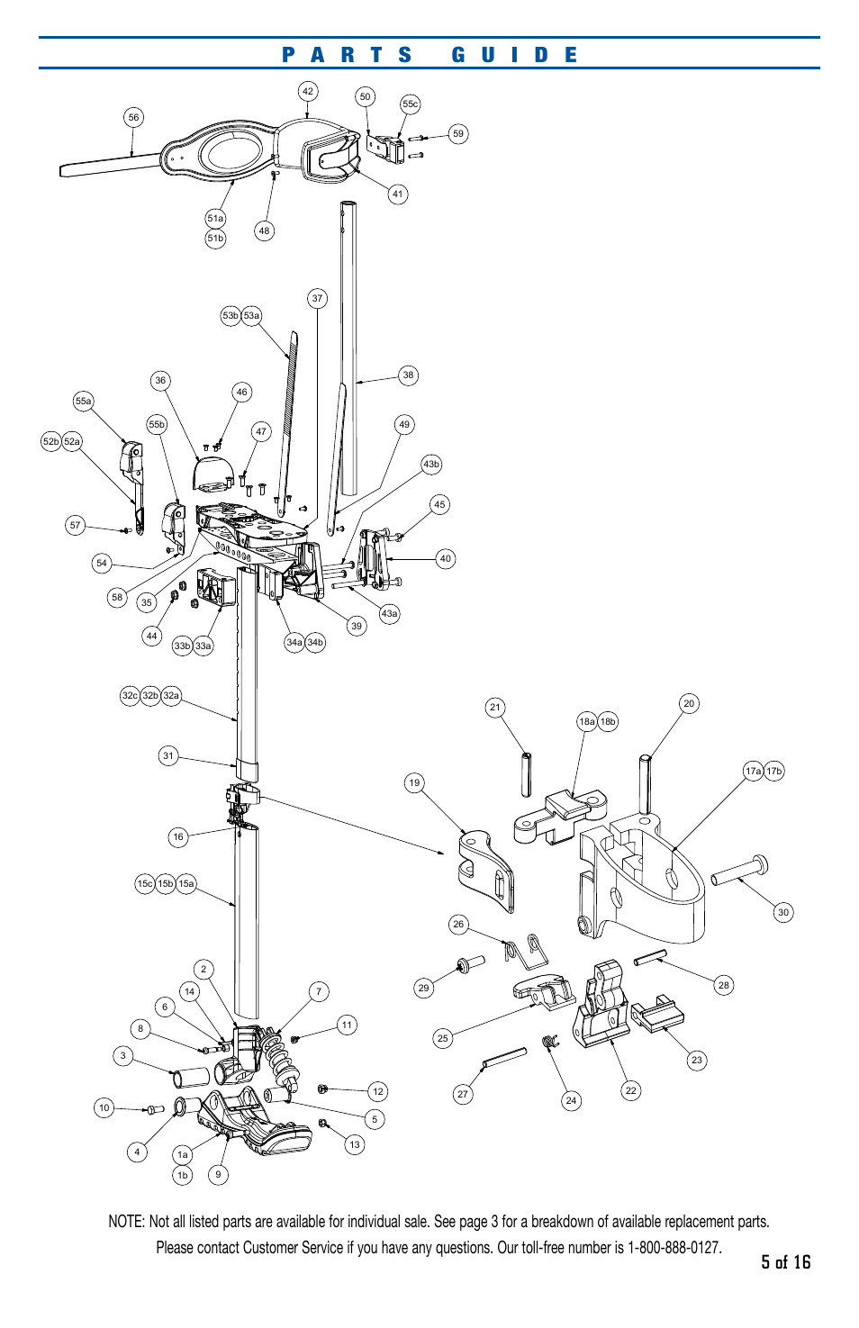 5 of 16 | Marshalltown SKY2124 SkyWalker Stilts 2.1 Usage Guide User Manual | Page 5 / 16