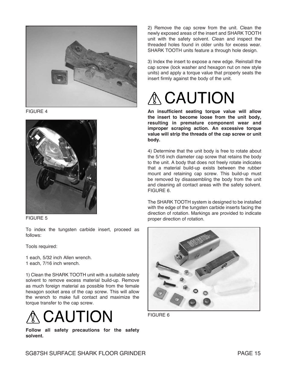 Marshalltown SG87SH SURFACE SHARK Floor Grinder User Manual | Page 15 / 52